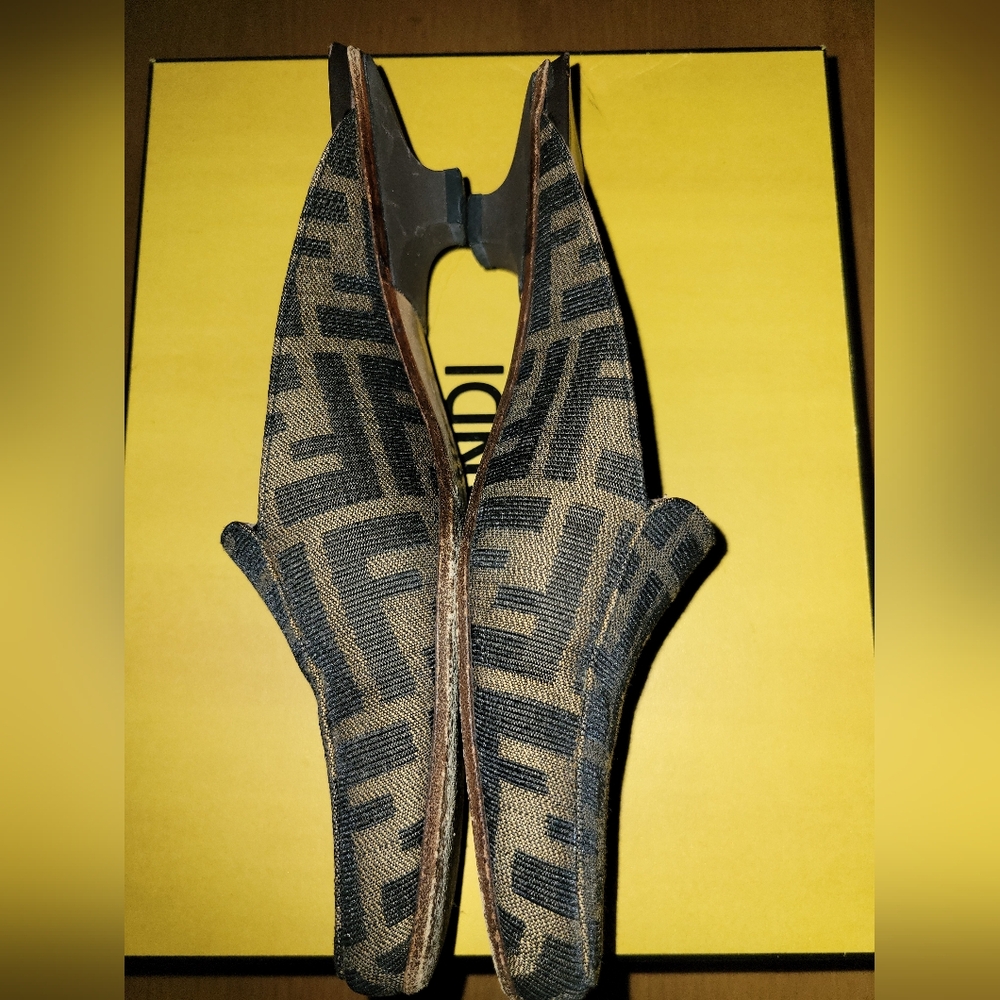 FENDI Zucca Mules w kitten heels, EU 37 - Picture 5 of 10